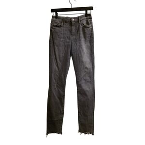Mother Denim The High Waisted Looker  Makin The Grade Gray Step Fray Hem Size 27